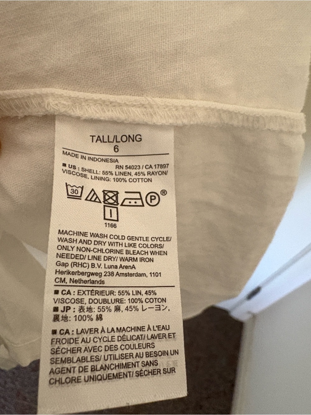 Banana Republic White Linen-Blend Sleeveless Dress - Picture 6 of 6